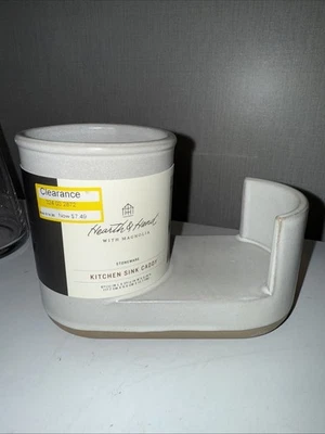 Hearth & Hand Stoneware Kitchen Sink Caddy Modern Farmhouse Home Kitchen Decor