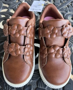 Niñas Carter's Billie Marrón Floral Informal Elegante Tenis Fácil de poner 3 Zapatos juveniles - Imagen 1 de 16