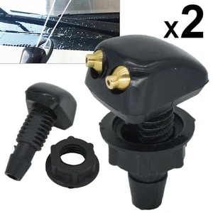 2*Universal Adjustable Dual-Holes Windshield Washer Nozzle Wiper Water Spray Jet - Bild 1 von 7