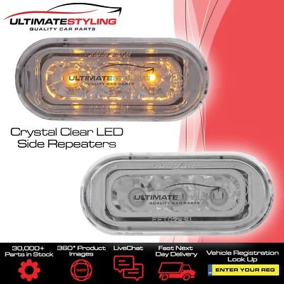 Par de repetidores intermitentes laterales LED de cristal para Ford Fiesta MK6 2002-2009 Foto 1 de 4