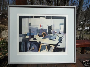 Ulf Wahlberg C1985 Scandinavian Modern Abstract Art Signed Lithograph - Picture 1 of 7