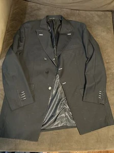 Giorgio Fiorelli Men's Black White Stitching Suit Jacket Size 52 X-Long - Picture 1 of 9