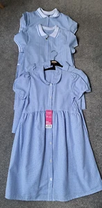 Abiti Gingham estivi scuola George blu età 9-10 - x 4 (2 nuovi) - Foto 1 di 10