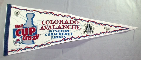 NHL 1996 Colorado Avalanche Stanley Cup Western Conference Finals Pennant Cover