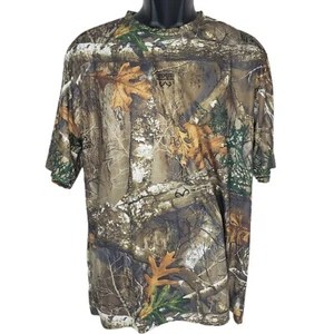 Realtree Edge Mens Shirt Large Fall Leaf Camo Short Sleeve Lightweight - Picture 1 of 7
