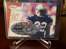 2001 SAGE Red #972/999 Rudi Johnson #A27 Rookie Auto