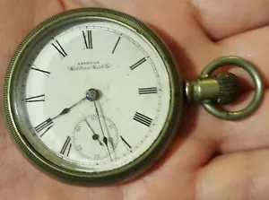 Antique American Waltham Watch Co Pocket Watch Fahys OreSilver Case Not Working - Picture 1 of 7
