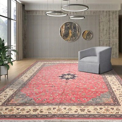 Naain Hand Knotted 100% Wool 300 KPSI PakPersian Area Rug Raspberry 9' x 13' - Image 1 of 4