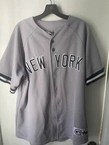 Majestic Mens New York #55 Matsui Baseball Jersey! Large Missing One Button - Picture 1 of 4