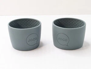 JOCO Pair Of (2) Silicone Grips (Sleeves) For 12 oz Glass Coffee Cup Gray - Picture 1 of 6
