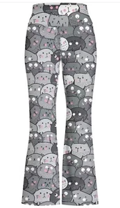 Girls Activewear Cat Gray Flare Pant Leggings size 7-8 - Picture 1 of 5