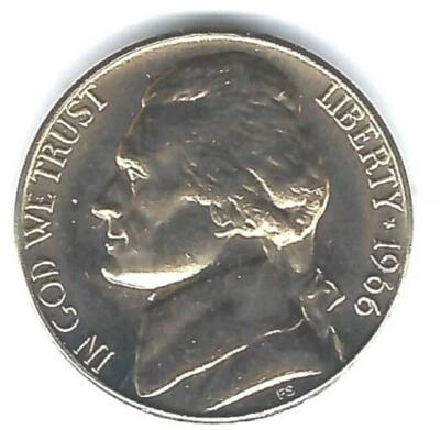 1966 Philadelphia Proof like from SMS set Jefferson Nickel Five Cent Coin! - Image 1 of 2