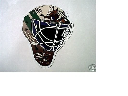 NEVER HUNG UP NOS MINT 1995 PHOENIX COYOTES "NHL HOCKEY GOALIE MASK" SIGN - Image 1 of 1