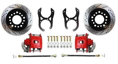 88-00 Chevy C1500 Rear Disc Brake Conversion, RED PC Calipers - Image 1 of 4