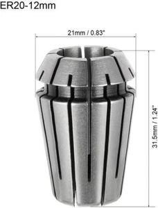 1× ER20-12mm Clamping Spring Collets ER20 Collet Chuck,For CNC Milling Lathe - Imagen 1 de 3
