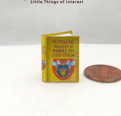 LITTLE THINGS OF INTEREST FANTASTIC BEASTS AND WHERE TO FIND THEM Miniature 1:12 Scale Illustrated Book