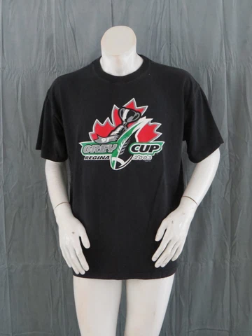 Retro CFL Shirt - 2003 Grey Cup Official Logo - Men's Extra-Large Cover
