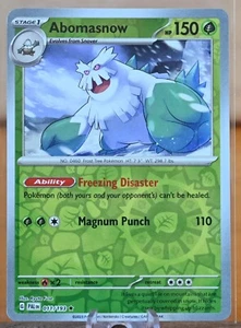 Pokémon TCG: Abomasnow - 011/193 - Reverse Holo - Paldea Evolved - NM - Picture 1 of 2