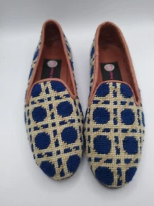 By Paige Needlepoint Women's Loafers Size 7.5 Basket Weave Design. - Picture 1 of 11