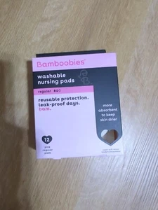 Bamboobies Regular Washable Nursing Pads for Breastfeeding, Reusable Pads (6 Pai - Picture 1 of 5