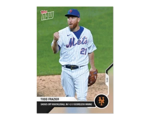 2020 TOPPS NOW #288 TODD FRAZIER SHOWS OFF KNUCKLEBALL IN SCORELESS INNING - Picture 1 of 2