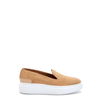 $330 AQUATALIA Lanie Slip On Platform Sneakers SUEDE CAPPUCCINO 8.5 (MD8) - Image 1 of 4