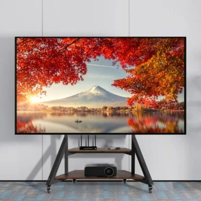 XL 40-100 pulgadas Universal Piso TV Soporte Altura Ajustable con Ruedas Desmontables Foto 1 de 4