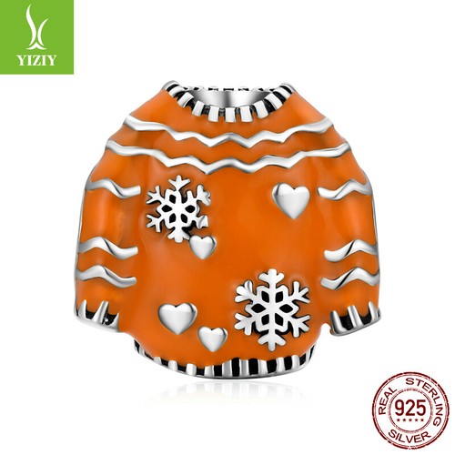 VALENTINO Maglione Caldo Moda Donna Autentico Argento Sterling 925 Ciondolo Perline Fit Braccialetto