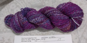 Hand Dyed Handspun Wool Yarn Knitting Crochet Weaving Crafts One of a Kind - Picture 1 of 2