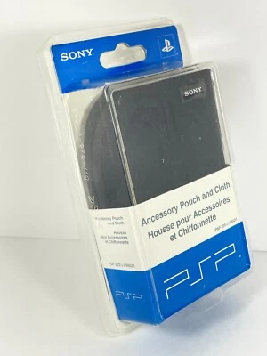 Official Sony PSP Accessory Carry Pouch with Cloth Black for PSP Accessories - Image 1 of 4