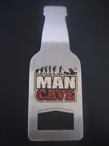 MAN CAVE bottle shaped metal bottle opener - Picture 1 of 4