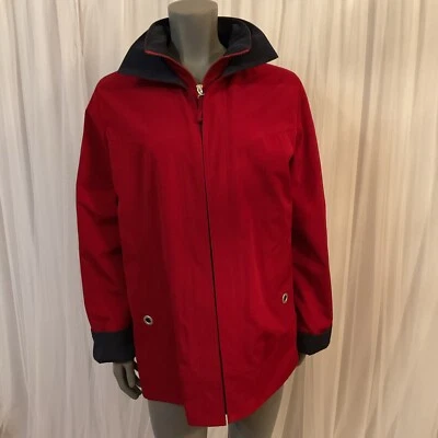 Chaqueta con capucha para mujer Nautica granate/azul marino talla M Foto 1 de 4