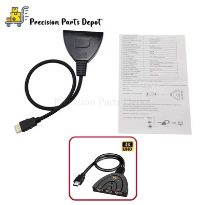 For PS4 Xbox HDTV 3 Port HDMI Splitter Cable 1080P Switch Switcher HUB Adapter - Image 1 of 4