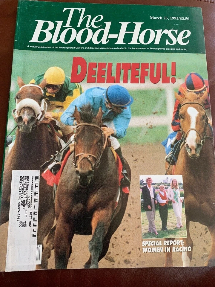 1995 revista BloodHorse San Felipe Tarde Deelites Mujer Carreras Corona de Arroz Foto 1 de 1