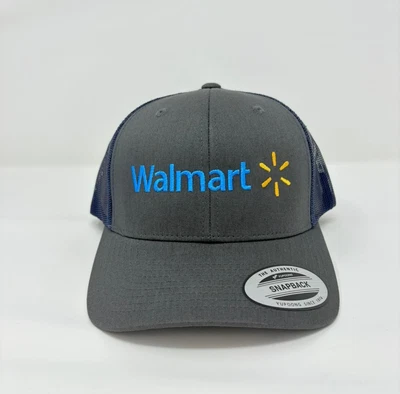 Gorra de camionero gris gris oscuro azul con logotipo de Walmart talla adulto Foto 1 de 4