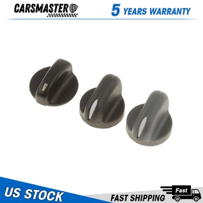 76882 Dorman Set of 3 A/C AC Control Knobs New for Pontiac Grand Prix Am Century - Image 1 of 2