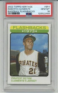 2022 TOPPS HERITAGE BASEBALL FLASHBACKS #BF4 ROBERTO CLEMENTE PSA 10 LOW POP - Picture 1 of 2