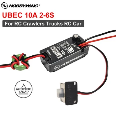 Hobbywing Car Regulator Module UBEC 10A IP67 2-6S 6/7.4/8.4V For RC Crawlers Car - Bild 1 von 4