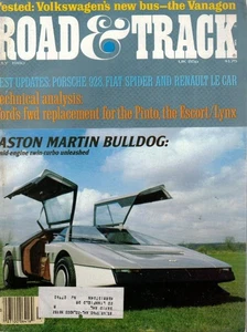 ROAD & TRACK~ July 1980 ~ VW Bus, Aston Martin Bulldog, Porsche 928, Fiat Spider - Picture 1 of 2
