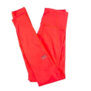 Savage X Fenty Leggings Womens M Red Reflective High Waist Stretch Gym Pants - Picture 1 of 13