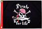 PIRATE HEAD FLAG PIRATE FOR LIFE TAYLOR 32-1800 12"X18" BOATING BOAT FLAG MARINE