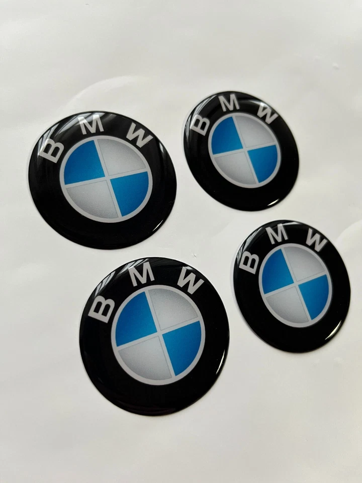 Set of 4 pcs BMW Center Wheel Cap Stickers Decal Rims Emblem Logo — 第 1/1 张图片
