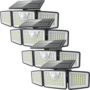 2500LM Solar Lights Outdoor with Motion Sensor,3 Head 270° Wide Angle Street Are - Picture 1 of 8