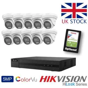 HIKVISION CCTV SYSTEM COLORVU CCTV KIT Sicherheit 4CH/8CH DVR KAMERA IP66 WEISS - Bild 1 von 22
