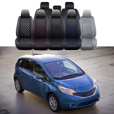 Juego completo de 5 fundas de asiento PU delanteras y traseras para Nissan Versa Note Foto 1 de 4