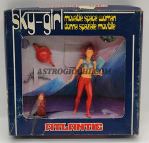 ATLANTIC GALAXY SKY GIRL MOVABLE SPACE WOMAN VINTAGE '70 NEW IN BOX RARA - Picture 1 of 9