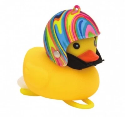 LiiX Deko Duck "Colour Splash", Rainbow, Oil Slick, Fahrradhupe, Lenkerhupe