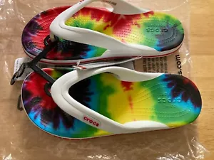 Neu Crocs Bayaband Tie Dye Mania Damen-Flip-Flops Sandalen Schuhe 6 - Bild 1 von 2