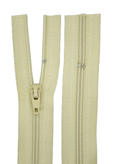 Reißverschluss für Bettwäsche 1 Weg hell beige schließbare Länge 30-200 cm - Bild 1 von 1
