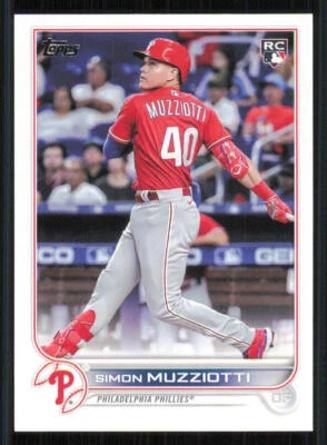 2022 Topps Update #US19 Simon Muzziotti RC - Image 1 of 2